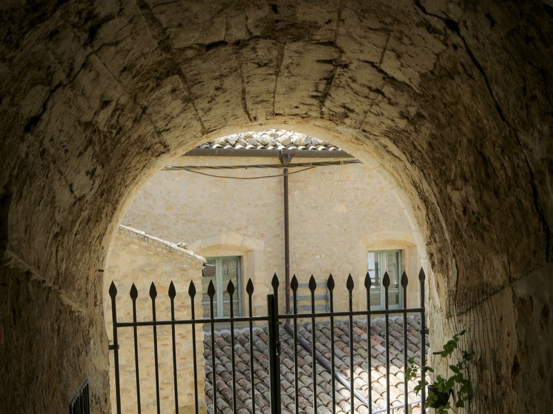 View from inside the porch for an historical residence in Gangi, Near Palermo
